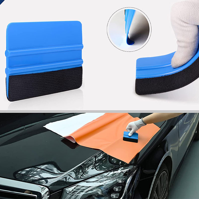 Set de instrumente pentru înfășurare peliculă pentru mașină, spatulă de vinil pentru mașină, instrumente de împachetat, instrument de tăiere a foliei de protecție pentru vehicule, instrument de ajutor pentru vopsirea ferestrelor, accesorii auto