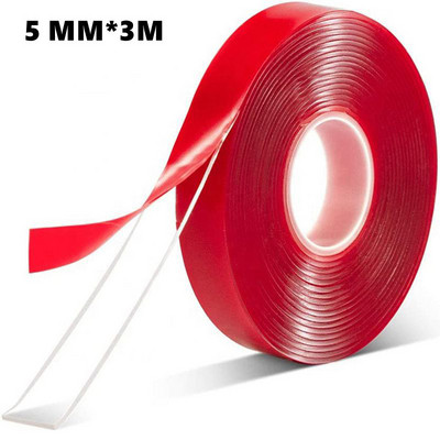 Auto nimesilt kaunistus kinnitusteip akrüül Kahepoolne veekindel teip 5/6/8/10/12/15/20mm läbipaistev mittejälgitav kleebis