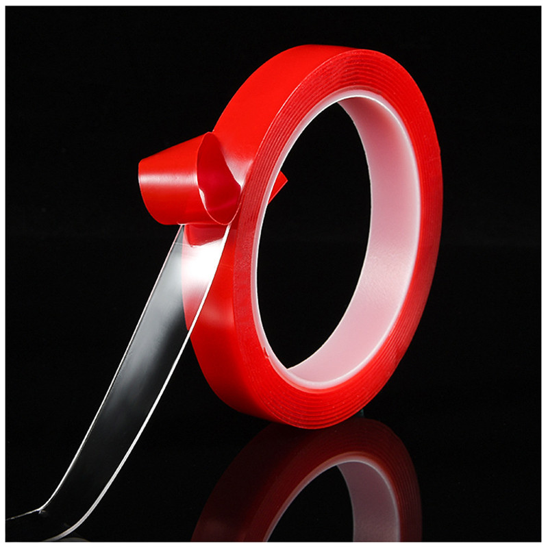 Auto nimesilt kaunistus kinnitusteip akrüül Kahepoolne veekindel teip 5/6/8/10/12/15/20mm läbipaistev mittejälgitav kleebis