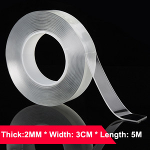 Banda cu două fețe Wanci nano transparentă este impermeabilă, rezistentă la temperatură, puternică, cu vâscozitate ridicată și fără urme