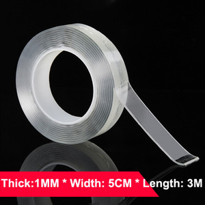 Banda cu două fețe Wanci nano transparentă este impermeabilă, rezistentă la temperatură, puternică, cu vâscozitate ridicată și fără urme
