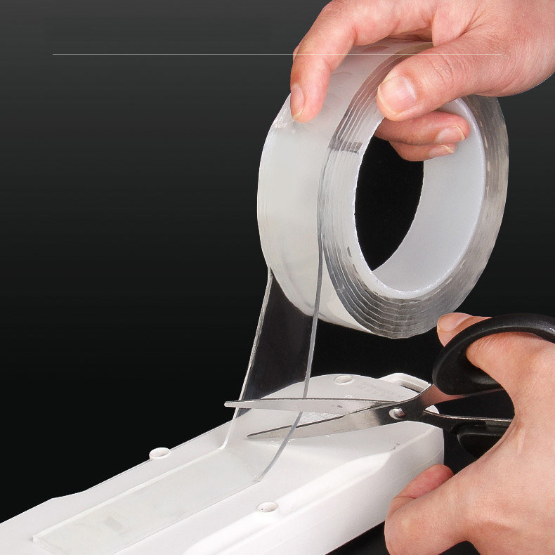 Banda cu două fețe Wanci nano transparentă este impermeabilă, rezistentă la temperatură, puternică, cu vâscozitate ridicată și fără urme