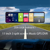 4G 10.88" Anfilite Oglindă retrovizoare inteligentă pentru mașină DVR Android 8.1 Cameră dublă Dashcam ADAS Navigație GPS WIFI Înregistrare automată 2GB+32GB