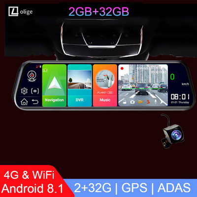 10" 4G ADAS Android GPS навигация Dash cam for Car black box 1080P камера Rear View Lens Recorder Bluetooth Parking Monitoring