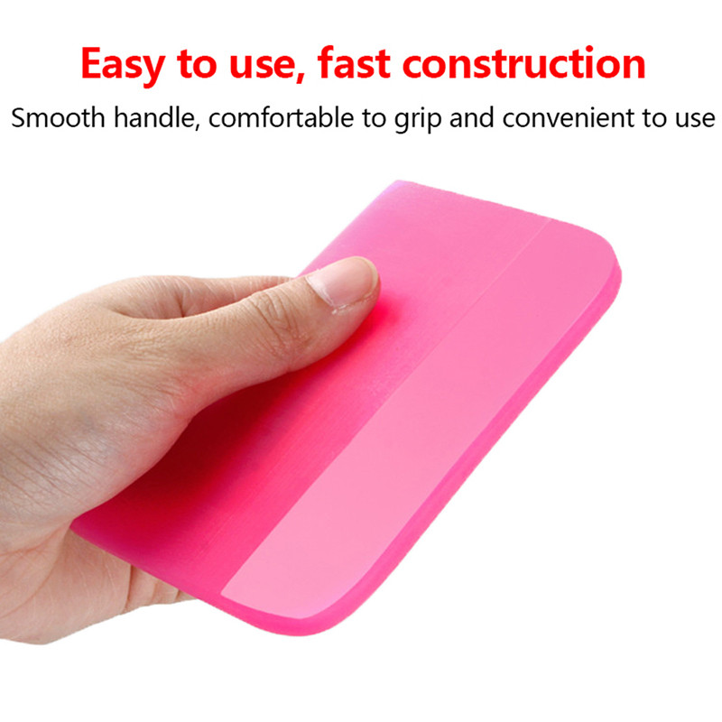 Racletă roz Cauciuc moale Racletă pentru geamuri de mașină Sticlă Auto Apă Vinil Lamă Răzuitoare Home Wrap Tools Office Nuanță Stergător