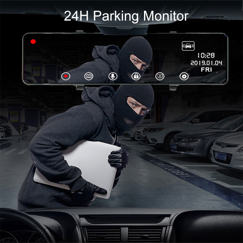 Anfilite 11 ιντσών αυτοκινήτου Smart Rearview Mirror DVR Android 8.1 Video Recorder 4GB+32GB Απομακρυσμένη οθόνη Πλοήγηση GPS Κάμερα ADAS Dash