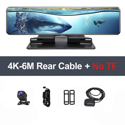 Najnoviji T80 12 inčni 2160P DVR zrcalo za automobil 4K Stream Media Retrovizor WiFi GPS kamera na kontrolnoj tabli Automobilski retrovizor Auto snimač