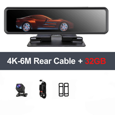 Najnoviji T80 12 inčni 2160P DVR zrcalo za automobil 4K Stream Media Retrovizor WiFi GPS kamera na kontrolnoj tabli Automobilski retrovizor Auto snimač