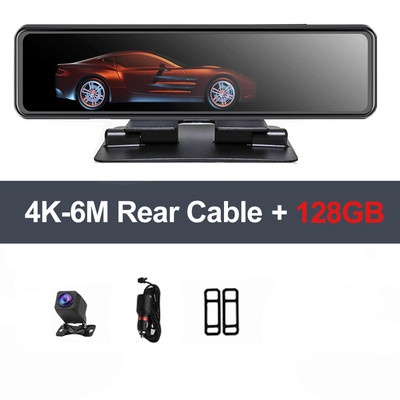 Najnoviji T80 12 inčni 2160P DVR zrcalo za automobil 4K Stream Media Retrovizor WiFi GPS kamera na kontrolnoj tabli Automobilski retrovizor Auto snimač