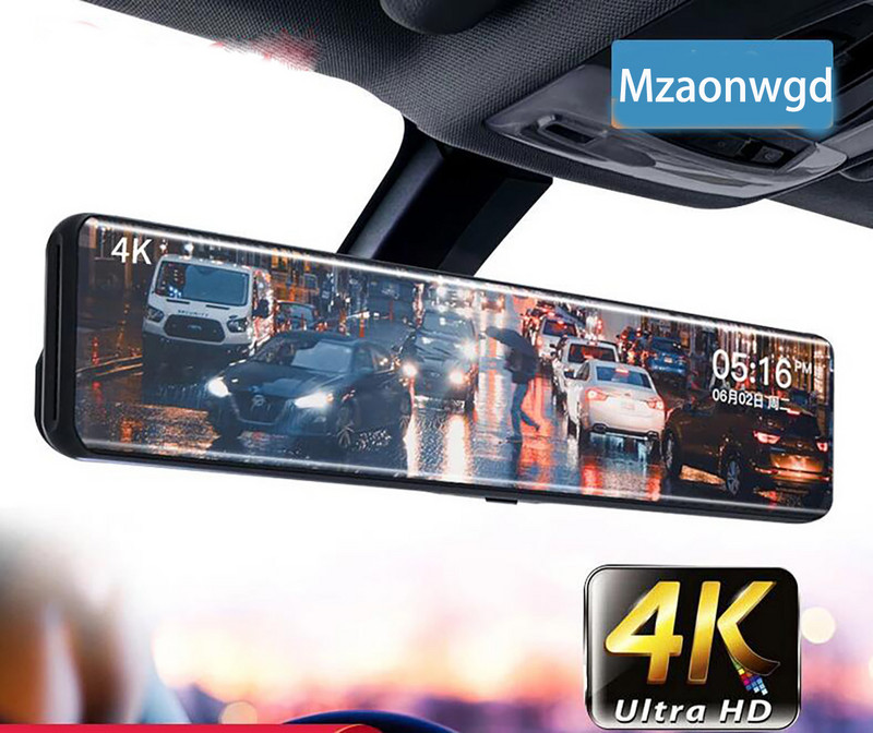 4K Video Recorder Dash Cam 12 hüvelykes WIFI visszapillantó tükör autós DVR Ultra HD 3840*2160P kamera telefonos alkalmazáshoz