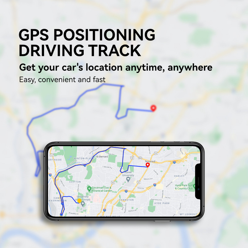 Cameră de bord 4.0" Full HD 1080P DVR pentru mașină WiFi Cameră de marșarier pentru vedere din spate Înregistrare video pentru mașină Cameră de bord cutie neagră Camere pentru mașină Tracker GPS