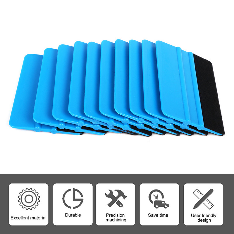 1/10 buc. Racletă albastră, racletă pentru margini, decalcomanii pentru mașină, instrumente de ambalare și nuanță de vinil, pentru decalcomanii auto, set de raclete de film cu racletă