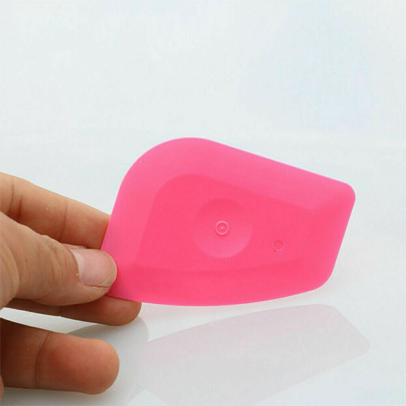 10 buc. Instrumente pentru peliculă auto Dispozitiv de îndepărtare a etichetei autocolant Racletă autocolant vehicul Instrumente de instalare pentru pictură Racletă plată Mini racletă roz