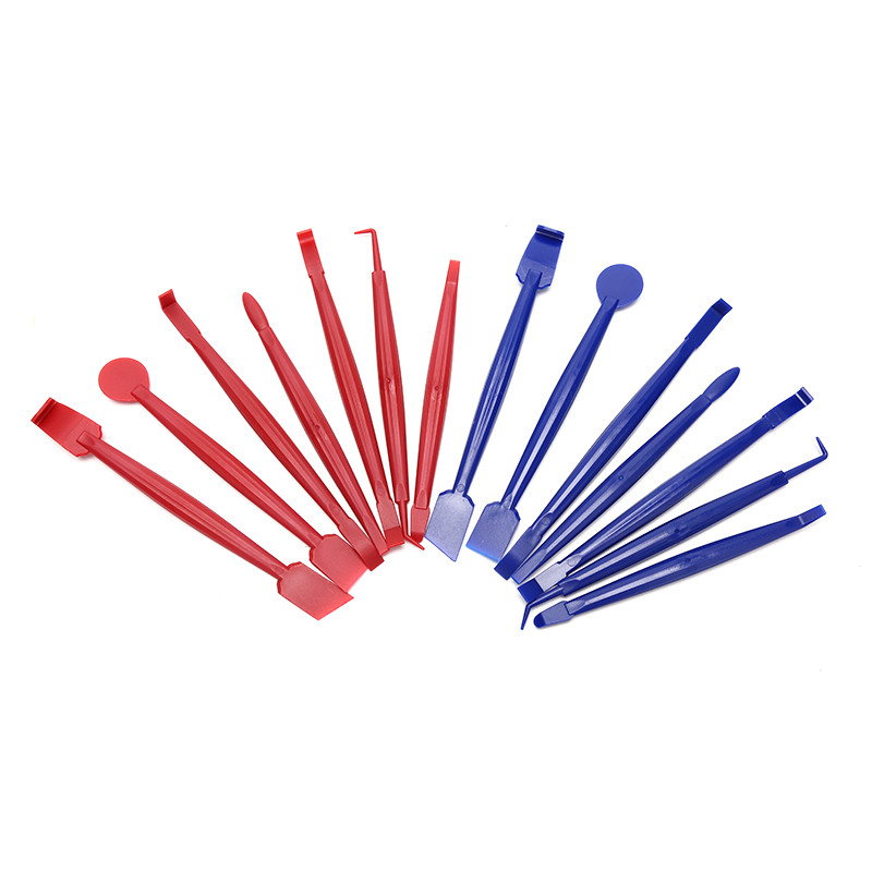 7 buc. Auto Styling Vinil Fibră de Carbon Dispozitiv de îndepărtare a gheții pentru ferestre Spălare pentru curățare Racletă auto cu racletă de pâslă Instrument de ambalare a filmului