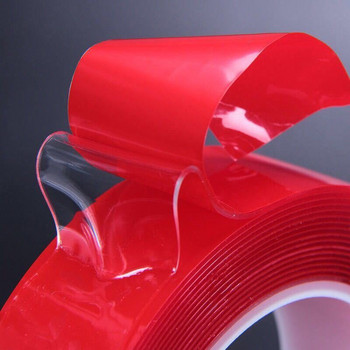 5/10/15/20 mm червена прозрачна силиконова двустранна лента с висока якост без следи, самозалепващи се двустранни ленти за домашен декор на автомобил