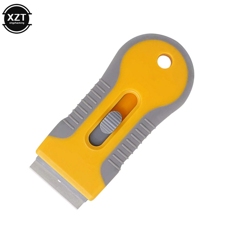 Racletă pentru curățarea geamurilor autovehiculului Adeziv autocolant Curățător racletă pentru curățare Film de vinil din fibră Instrument de curățare a geamurilor auto