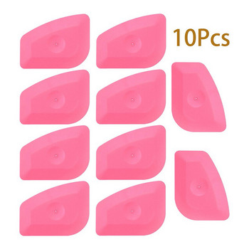 10 τμχ Εργαλεία μεμβράνης αυτοκινήτου Ετικέτα αφαίρεσης αυτοκόλλητων ξύστρα Αυτοκόλλητο οχήματος Εργαλεία τοποθέτησης Βάψιμο Επίπεδη ξύστρα Mini Pink Squeegee
