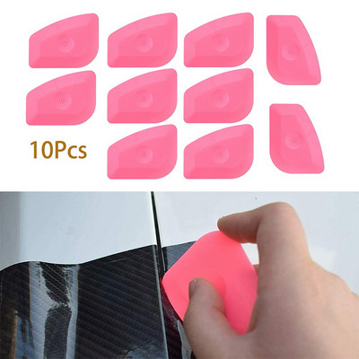 10 db autófólia szerszámok címke matrica eltávolító kaparó jármű matrica beszerelési eszközök festés lapos kaparó mini rózsaszín gumi