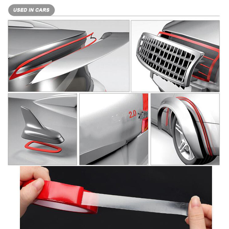 Bandă dublu-față specială pentru mașină Adeziv transparent de înaltă rezistență Fără urme Autocolant Bandă auto dublă 6/8 mm