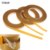 50M Rezistență la temperatură înaltă la căldură PET Bandă dublă lățime 5-15mm Fără urme Bandă adezivă puternică, transparentă, cu două fețe