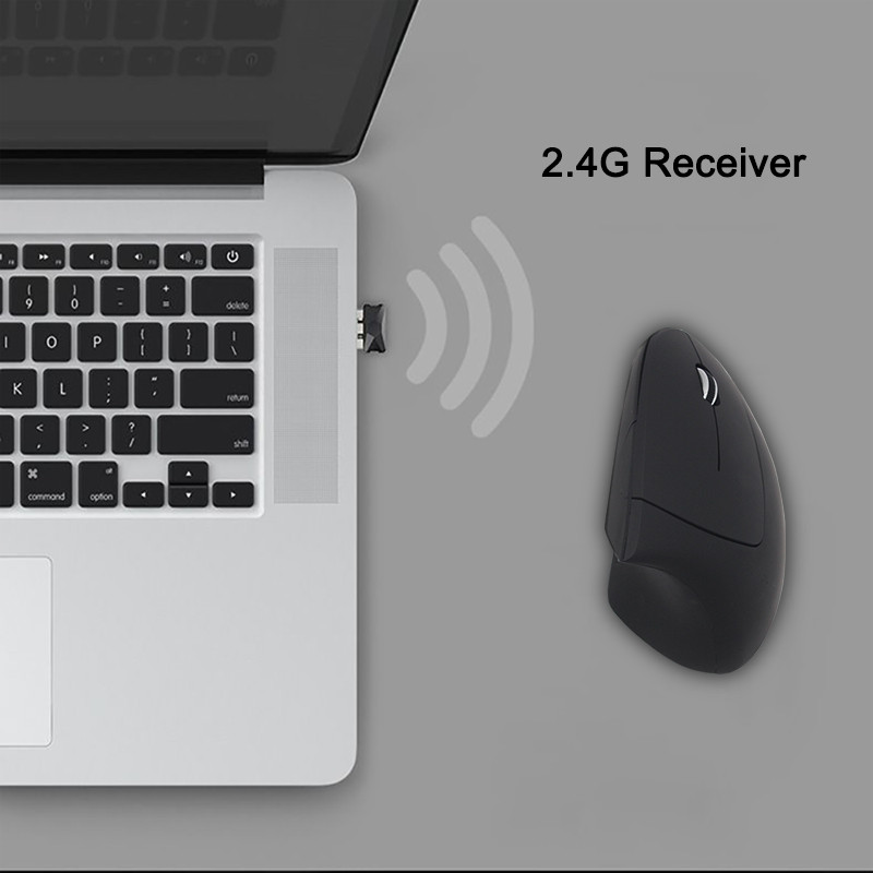 Egér Sem-Fio Bluetooth egér Ergonomikus játék egér Vezeték nélküli vezetékes függőleges egér 800 1200 1600 DPI PC-s játékokhoz