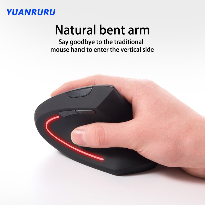 Egér Sem-Fio Bluetooth egér Ergonomikus játék egér Vezeték nélküli vezetékes függőleges egér 800 1200 1600 DPI PC-s játékokhoz