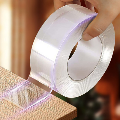 Double-Sided Adhesive Tape Self Adhesive Tape Waterproof Transparent Glue Stickers Nano Tapes Kitchen Bathroom Home Decoration
