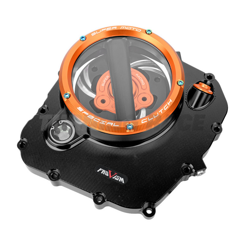 Capac ambreiaj transparent din aliaj de aluminiu pentru motociclete, accesorii pentru placa de presiune, pentru KTM DUKE 390 ADV 390 2017-2021