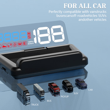 GEYIREN C500 Auto OBD2 GPS HUD Head-Up Display EOBD Παρμπρίζ Ταχύμετρο Αυτοκινήτου Προβολέας Ψηφιακά αξεσουάρ για όλα τα αυτοκίνητα