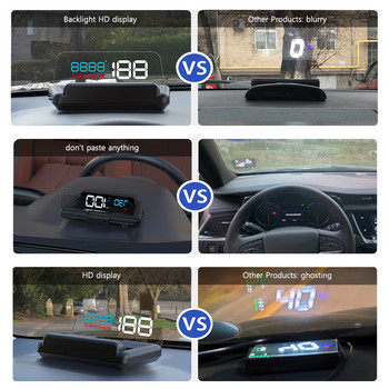 GEYIREN C500 Auto OBD2 GPS HUD Head-Up Display EOBD Παρμπρίζ Ταχύμετρο Αυτοκινήτου Προβολέας Ψηφιακά αξεσουάρ για όλα τα αυτοκίνητα