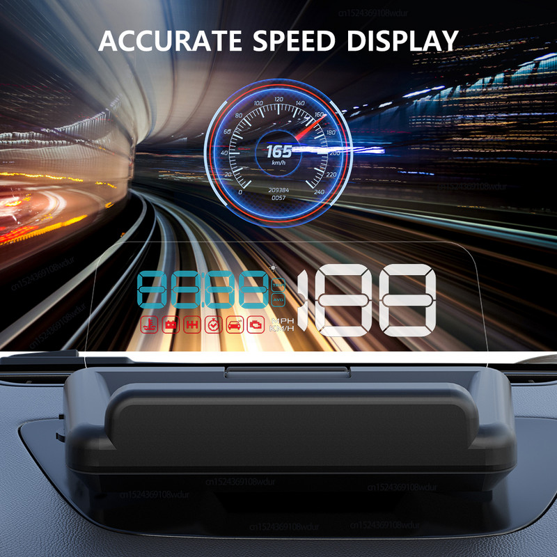 GEYIREN C500 Auto OBD2 GPS HUD Head-Up Display EOBD Parbriz Vitezometru masina Proiector Accesorii digitale pentru toate masinile
