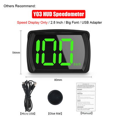 3,5 inci 12 V mașină OBD2 HUD GPS Head Up Display Parbriz proiector la bord computer ceas vitezometru busolă accesorii auto