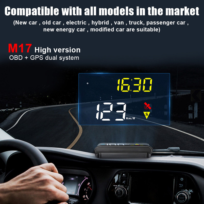 3,5 inci 12 V mașină OBD2 HUD GPS Head Up Display Parbriz proiector la bord computer ceas vitezometru busolă accesorii auto