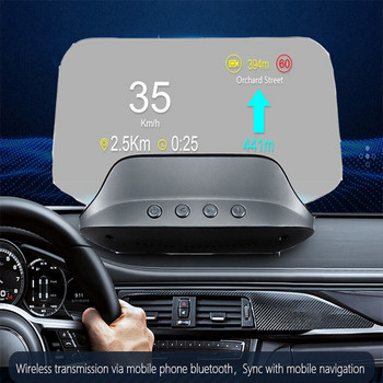 Οθόνη Car Hud Ασύρματος φορτιστής HUD Head Up Display Βάση κινητού τηλεφώνου Πλοήγηση GPS Προβολέας ταχύτητας αυτοκινήτου Βάση τηλεφώνου αυτοκινήτου HUD