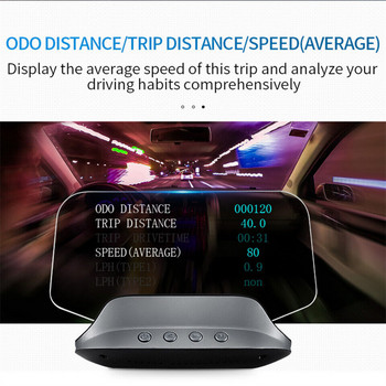 Οθόνη Car Hud Ασύρματος φορτιστής HUD Head Up Display Βάση κινητού τηλεφώνου Πλοήγηση GPS Προβολέας ταχύτητας αυτοκινήτου Βάση τηλεφώνου αυτοκινήτου HUD