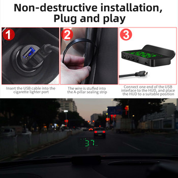 Αυτοκίνητο GPS Head Up Display Οθόνη LED Head-up Display Ψηφιακό ταχύμετρο Συναγερμός ταχύτητας Auto Electronics Αξεσουάρ