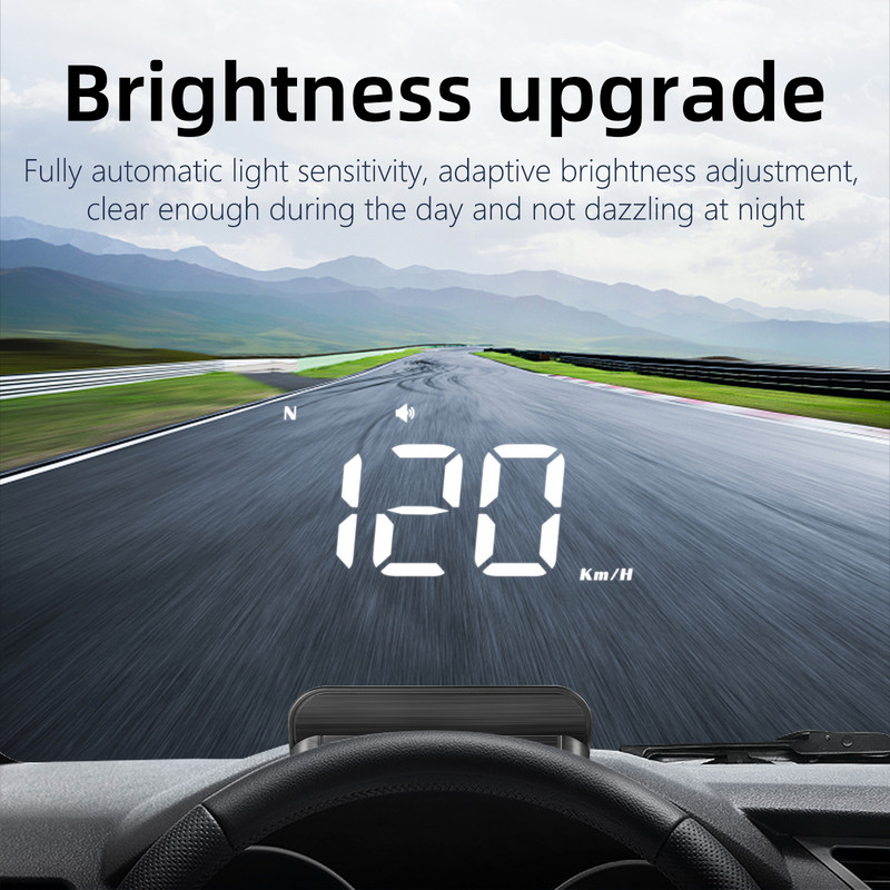 Afișaj GPS pentru mașină Ecran LED Head-up Display Vitezometru digital Alarma de viteză Accesorii electronice auto