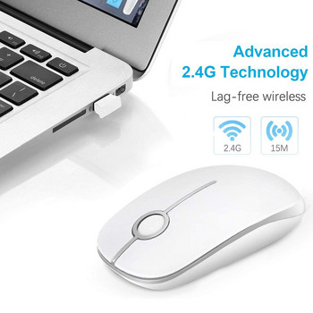 2.4g Компютърна безжична мишка Silent Mute Бизнес домашен офис лаптоп Оптична Dpi мишка Преносим компютър Мини мишки