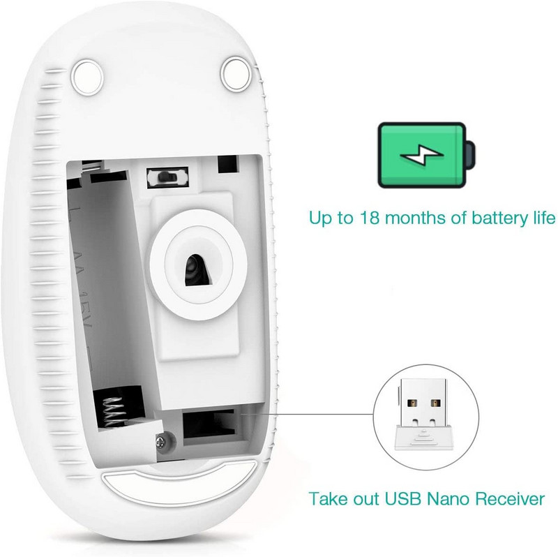 2.4g Računalni bežični miš Tihi Mute Poslovni kućni ured Laptop Optički Dpi miš Prijenosni PC Mini miševi