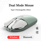 Mouse Bluetooth fără fir de 2,4 Ghz, mod dublu, mouse-uri optici USB, mouse reîncărcabil pentru jocuri, silențios, pentru computer, laptop, computer, birou Xiaomi
