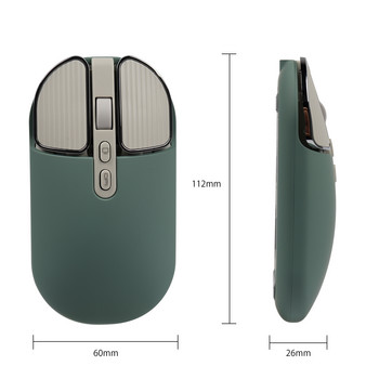 Ασύρματο ποντίκι Bluetooth 2,4 Ghz Διπλή λειτουργία USB Οπτικά ποντίκια Επαναφορτιζόμενο αθόρυβο ποντίκι παιχνιδιού για φορητό υπολογιστή Xiaomi Γραφείο