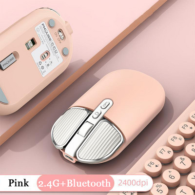 Mouse Bluetooth fără fir de 2,4 Ghz, mod dublu, mouse-uri optici USB, mouse reîncărcabil pentru jocuri, silențios, pentru computer, laptop, computer, birou Xiaomi