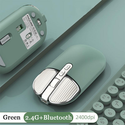 Mouse Bluetooth fără fir de 2,4 Ghz, mod dublu, mouse-uri optici USB, mouse reîncărcabil pentru jocuri, silențios, pentru computer, laptop, computer, birou Xiaomi