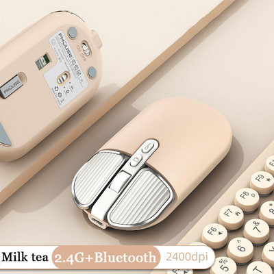 Mouse Bluetooth fără fir de 2,4 Ghz, mod dublu, mouse-uri optici USB, mouse reîncărcabil pentru jocuri, silențios, pentru computer, laptop, computer, birou Xiaomi