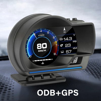 Autós HUD kijelző OBD2 GPS Dual System Head Up kijelző Autómérő Sebességmérő Riasztó funkció Autó elektronikai tartozékok
