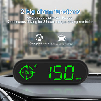 G9 Auto HUD Safe Driving Assist Head Up Οθόνη Ταχύμετρου Αυτοκινήτου Συναγερμός Οθόνη LED Ακριβής Οδηγός Κατεύθυνση GPS Ταιριάζει σε Όλο Αυτοκίνητο