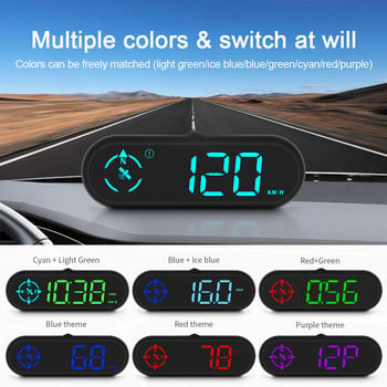 G9 Auto HUD Safe Driving Assist Head Up Οθόνη Ταχύμετρου Αυτοκινήτου Συναγερμός Οθόνη LED Ακριβής Οδηγός Κατεύθυνση GPS Ταιριάζει σε Όλο Αυτοκίνητο