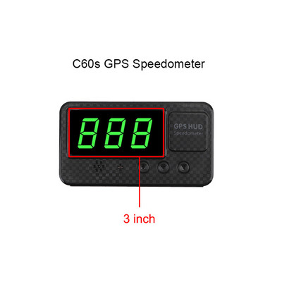 Proiector de afișare al altitudinii KM/h MPH Fonturi mari Afișaj LED Model de mașină C60s/C80 Afișaj de cap în sus pentru mașină Vitezometru GPS pentru mașină Odometru
