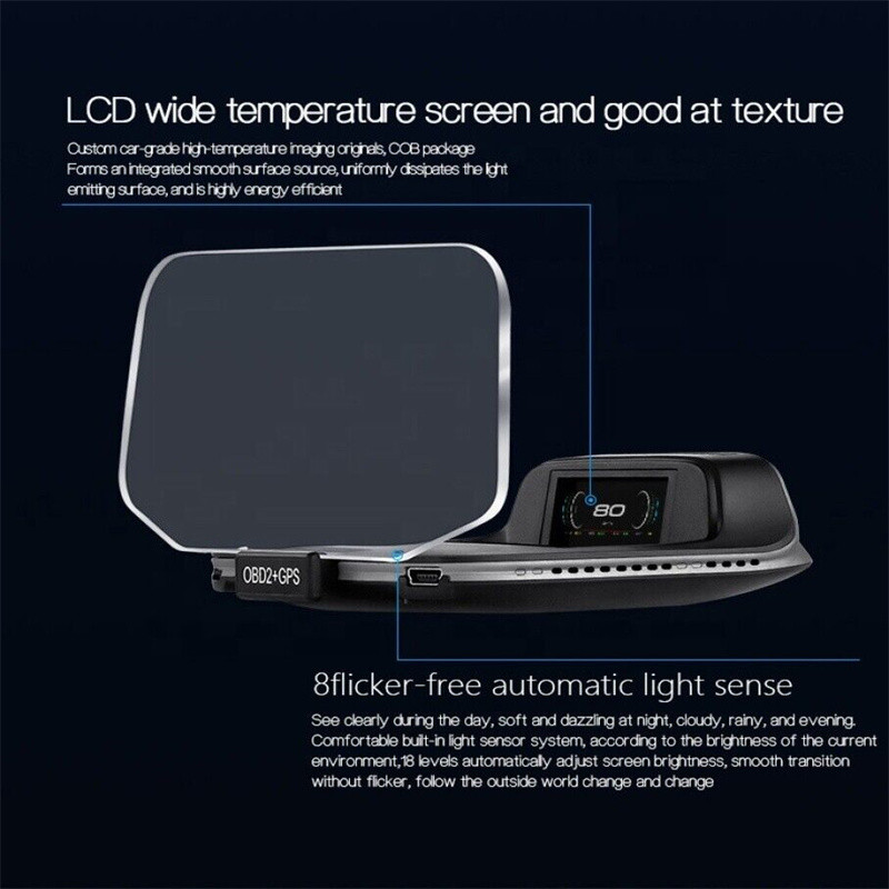 Proiector automat C3 Plus Navigație HUD GPS OBD2 EOBD Vitezometru Head Up Display Electronice Accesorii auto pentru toate mașinile