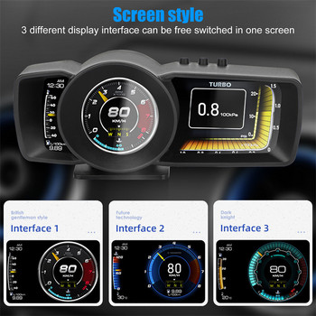 A600 HD LCD Auto OBD2 GPS Head-Up Display Auto Electronics Προβολέας HUD Οθόνη Ψηφιακό ταχύμετρο αυτοκινήτου Αξεσουάρ για όλα τα αυτοκίνητα